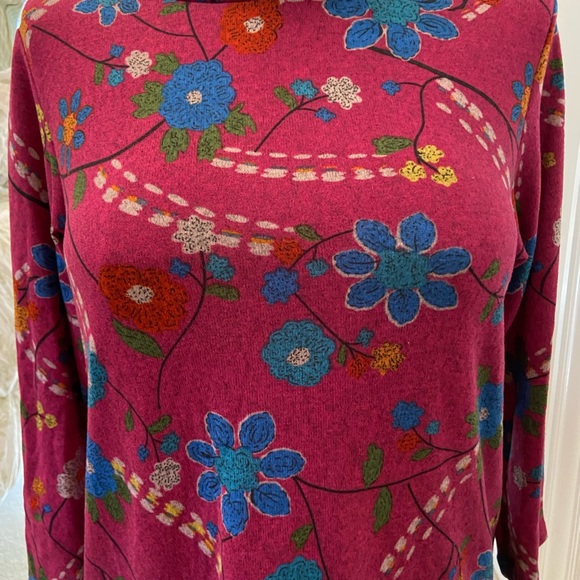 Soft Cozy Sweater, Raspberry Blue Yellow Black, Light Weight Easy Care NWOT L/XL - Picture 5 of 8